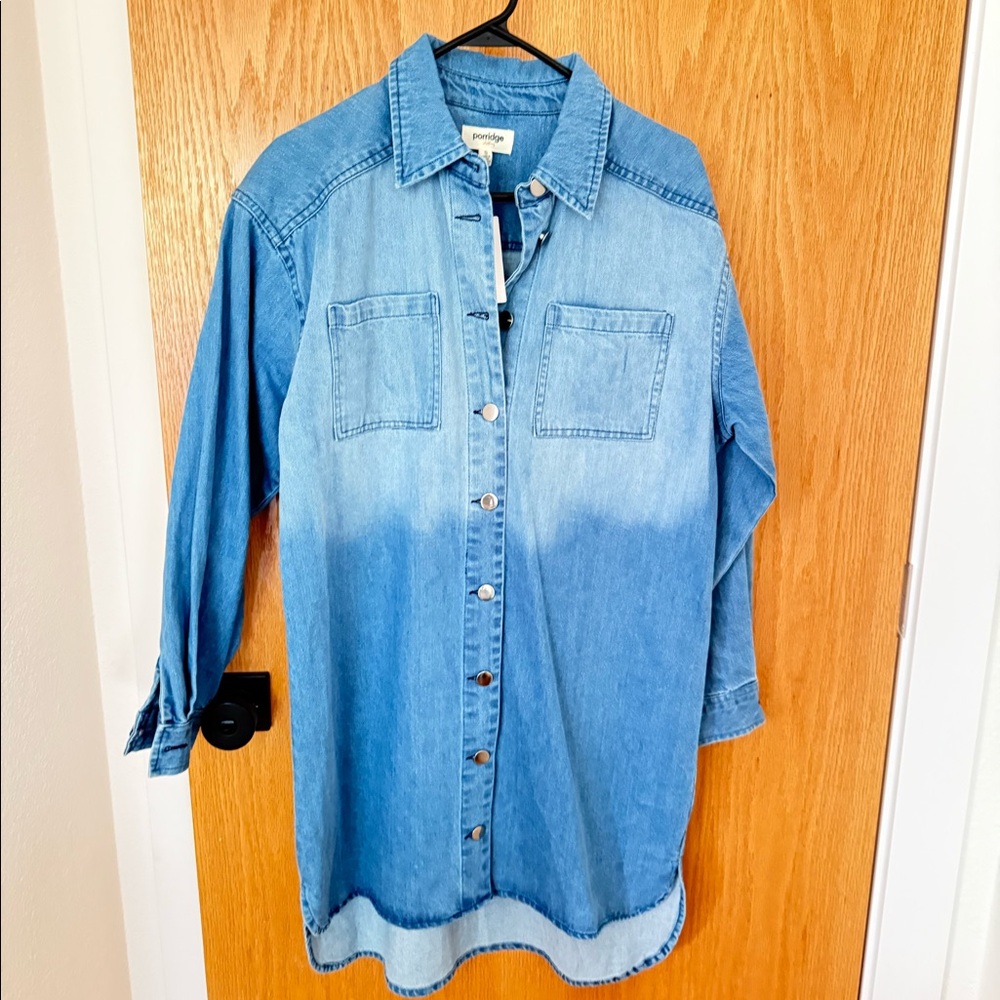 Denim shirt dress